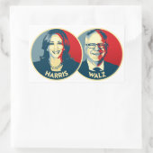 Harris Walz 2024 Rechteckiger Aufkleber (Tasche)