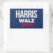 Harris Walz 2024 Rechteckiger Aufkleber (Tasche)