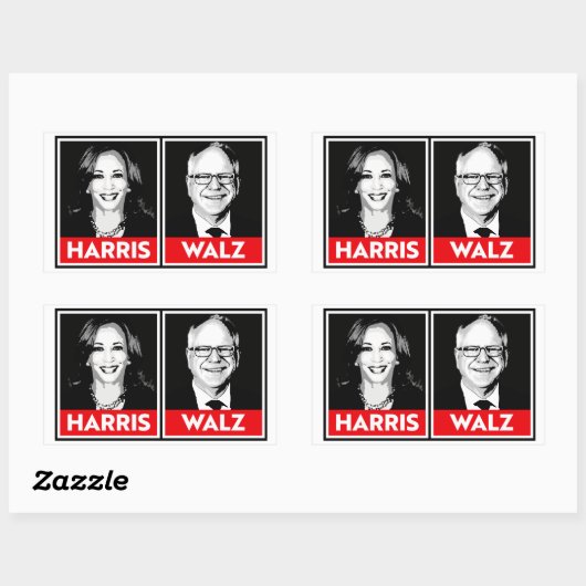 Harris Walz 2024 Rechteckiger Aufkleber (Blatt)