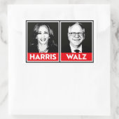 Harris Walz 2024 Rechteckiger Aufkleber (Tasche)
