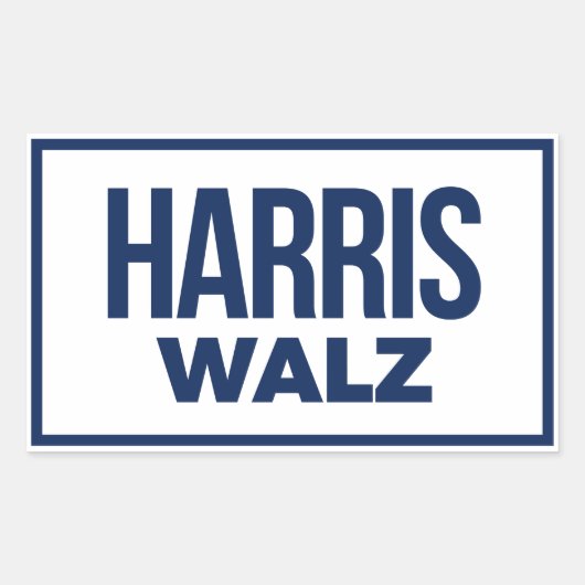 HARRIS WALZ 2024 RECHTECKIGER AUFKLEBER (Vorderseite)