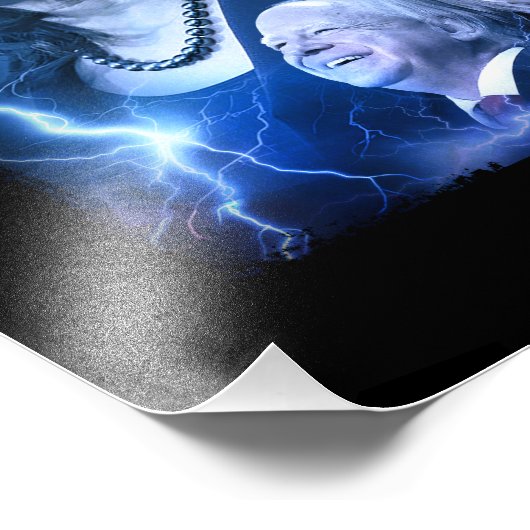 Harris Walz 2024 Retro 90er Stil Fotodruck (Ecke)