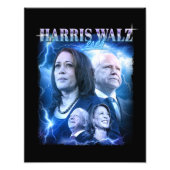 Harris Walz 2024 Retro 90er Stil Fotodruck (Vorne)