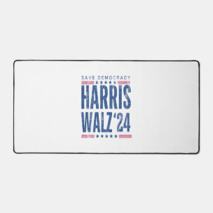 Harris Walz 2024 Rette Demokratie Schreibtischunterlage