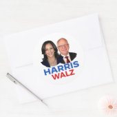 Harris Walz 2024 Runder Aufkleber (Umschlag)
