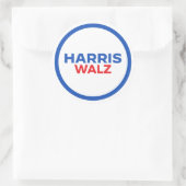 Harris Walz 2024 Runder Aufkleber (Tasche)