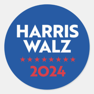 Harris Walz 2024 Runder Aufkleber