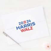 Harris Walz 2024 Runder Aufkleber (Umschlag)