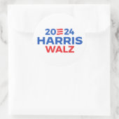 Harris Walz 2024 Runder Aufkleber (Tasche)