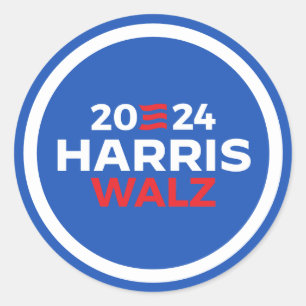 Harris Walz 2024 Runder Aufkleber