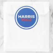 Harris Walz 2024 Runder Aufkleber (Tasche)