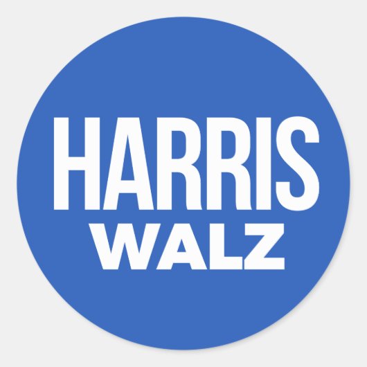 Harris Walz 2024 Runder Aufkleber (Vorderseite)