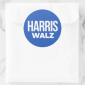 Harris Walz 2024 Runder Aufkleber (Tasche)