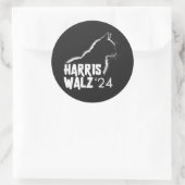 Harris Walz 2024 Runder Aufkleber (Tasche)