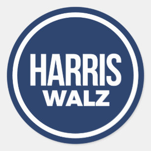 Harris Walz 2024 Runder Aufkleber
