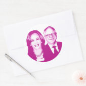 Harris Walz 2024 Runder Aufkleber (Umschlag)