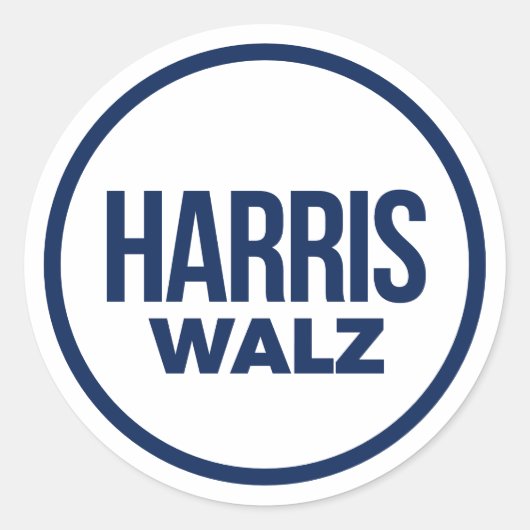 HARRIS WALZ 2024 RUNDER AUFKLEBER (Vorderseite)
