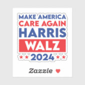 Harris Walz 2024 sorgt wieder für Amerika Aufkleber (Blatt)