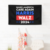 Harris Walz 2024 sorgt wieder für Amerika Banner (Insitu)