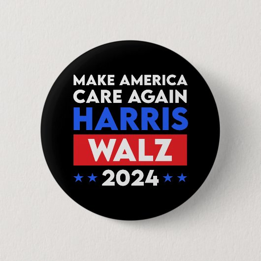 Harris Walz 2024 sorgt wieder für Amerika Button (Vorderseite)