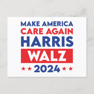 Harris Walz 2024 sorgt wieder für Amerika Postkarte