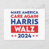Harris Walz 2024 sorgt wieder für Amerika Postkarte (Vorderseite)