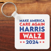 Harris Walz 2024 sorgt wieder für Amerika Schlüsselanhänger (Vorderseite)