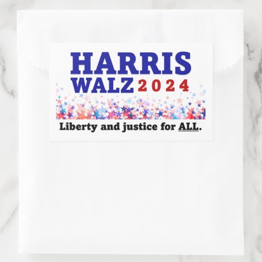 Harris Walz 2024 Sticker (Tasche)