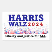 Harris Walz 2024 Sticker (Vorderseite)