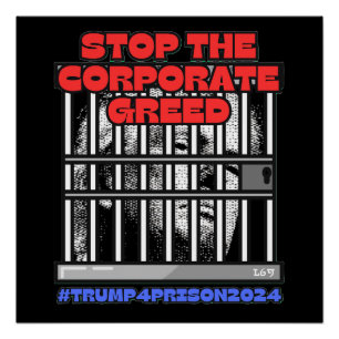 HARRIS-WALZ 2024 STOP THE CORPORATE GREED POSTER