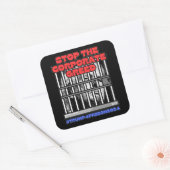HARRIS-WALZ 2024 STOP THE CORPORATE GREED QUADRATISCHER AUFKLEBER (Umschlag)