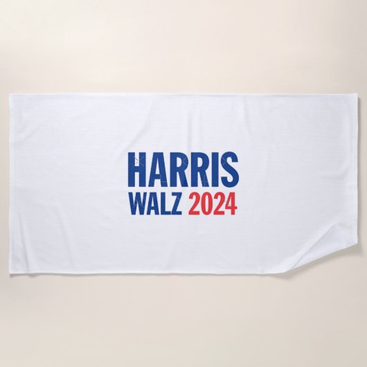Harris Walz 2024 Strandtuch (Vorderseite)