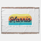 Harris Walz 2024 Sunset Modern Decke (Vorderseite)