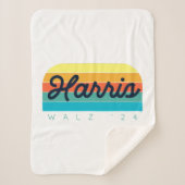 Harris Walz 2024 Sunset Modern Sherpadecke (Vorderseite)