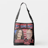 Harris Walz 2024 Tote Bag nicht zurückgehen Tragetaschen Mit Langen Trägern (Rückseite)