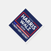 Harris Walz 2024: Truth Hope Decency Serviette (Ecke)