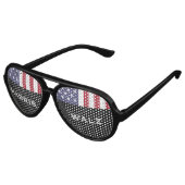 HARRIS WALZ 2024 USA Flag Party Aviators Partybrille (Schrägansicht)
