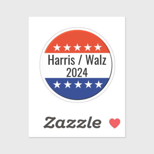 Harris Walz 2024 Wahl Aufkleber (Blatt)