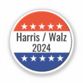 Harris Walz 2024 Wahl Aufkleber (Vorderseite)