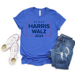 Harris Walz 2024 Wahl Blue Women's<br><div class="desc">Kamala Harris für den Präsidenten und Tim Walz für den Vizepräsidenten der US-Präsidentschaftswahl 2024 Royal Blue Tri Blend Women's T - Shirt. Einfaches und modernes Design in Weiß und Rot mit US Flagge-Akzenten.</div>