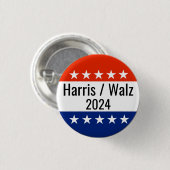 Harris Walz 2024 Wahl Button (Vorne & Hinten)