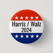 Harris Walz 2024 Wahl Button (Vorderseite)