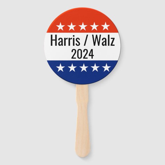 Harris Walz 2024 Wahl Fächer (Rückseite)