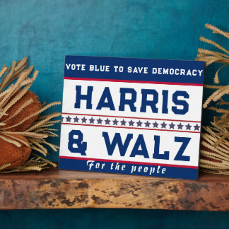 Harris & Walz 2024 Wahl Fotoplatte