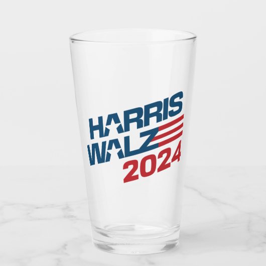 Harris Walz 2024 Wahl Glas (Vorderseite)