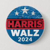 Harris Walz 2024 Wahl Kamala Harris Tim Waltz Button (Vorderseite)