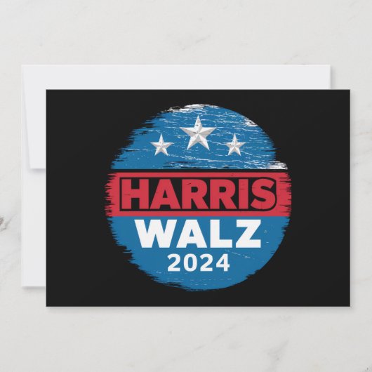 Harris Walz 2024 Wahl Kamala Harris Tim Waltz Einladung (Vorderseite)