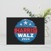 Harris Walz 2024 Wahl Kamala Harris Tim Waltz Einladung (Stehend Vorderseite)