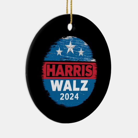 Harris Walz 2024 Wahl Kamala Harris Tim Waltz Keramik Ornament (Rechts)