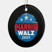 Harris Walz 2024 Wahl Kamala Harris Tim Waltz Keramik Ornament (Links)
